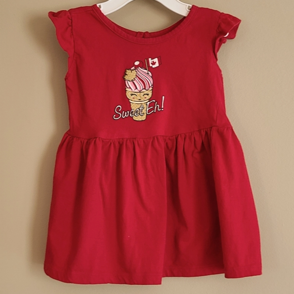 Red cotton dress